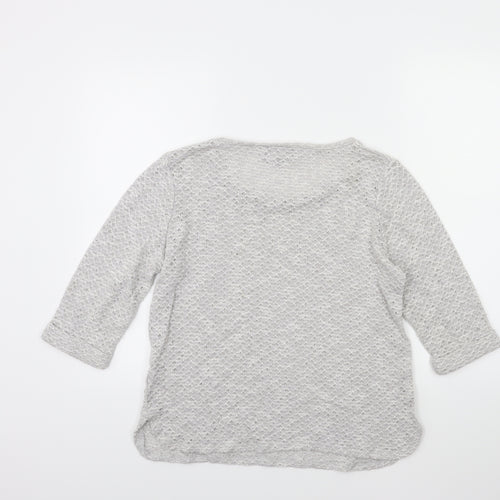 New Look Womens Grey  Knit Pullover Jumper Size 16