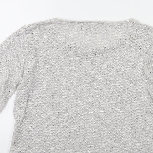 New Look Womens Grey  Knit Pullover Jumper Size 16