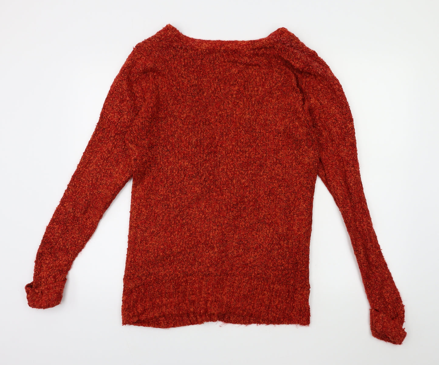 M&Co Womens Orange  Knit Cardigan Jumper Size S