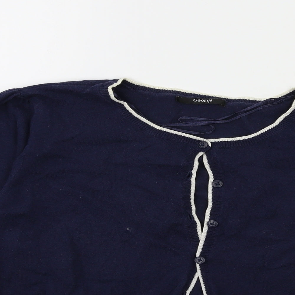 George Womens Blue   Cardigan Jumper Size 14