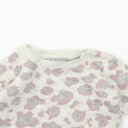 Primark Baby White Animal Print  Pullover Jumper Size 3-6 Months