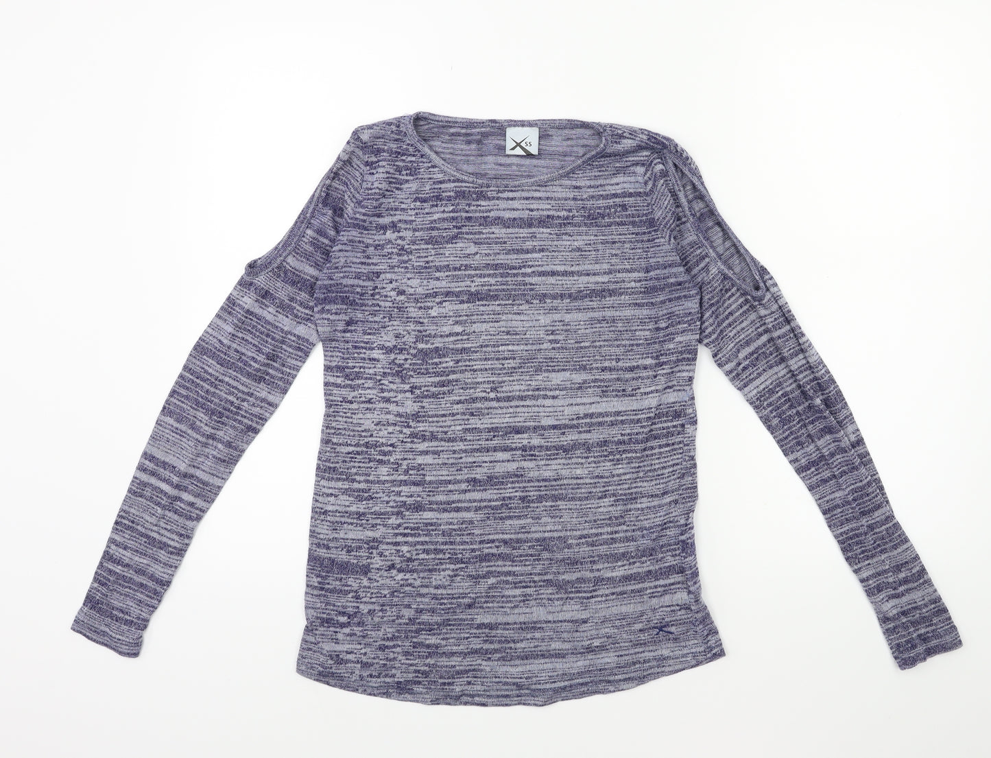 X Womens Blue   Pullover Jumper Size S  - Open Shoulder