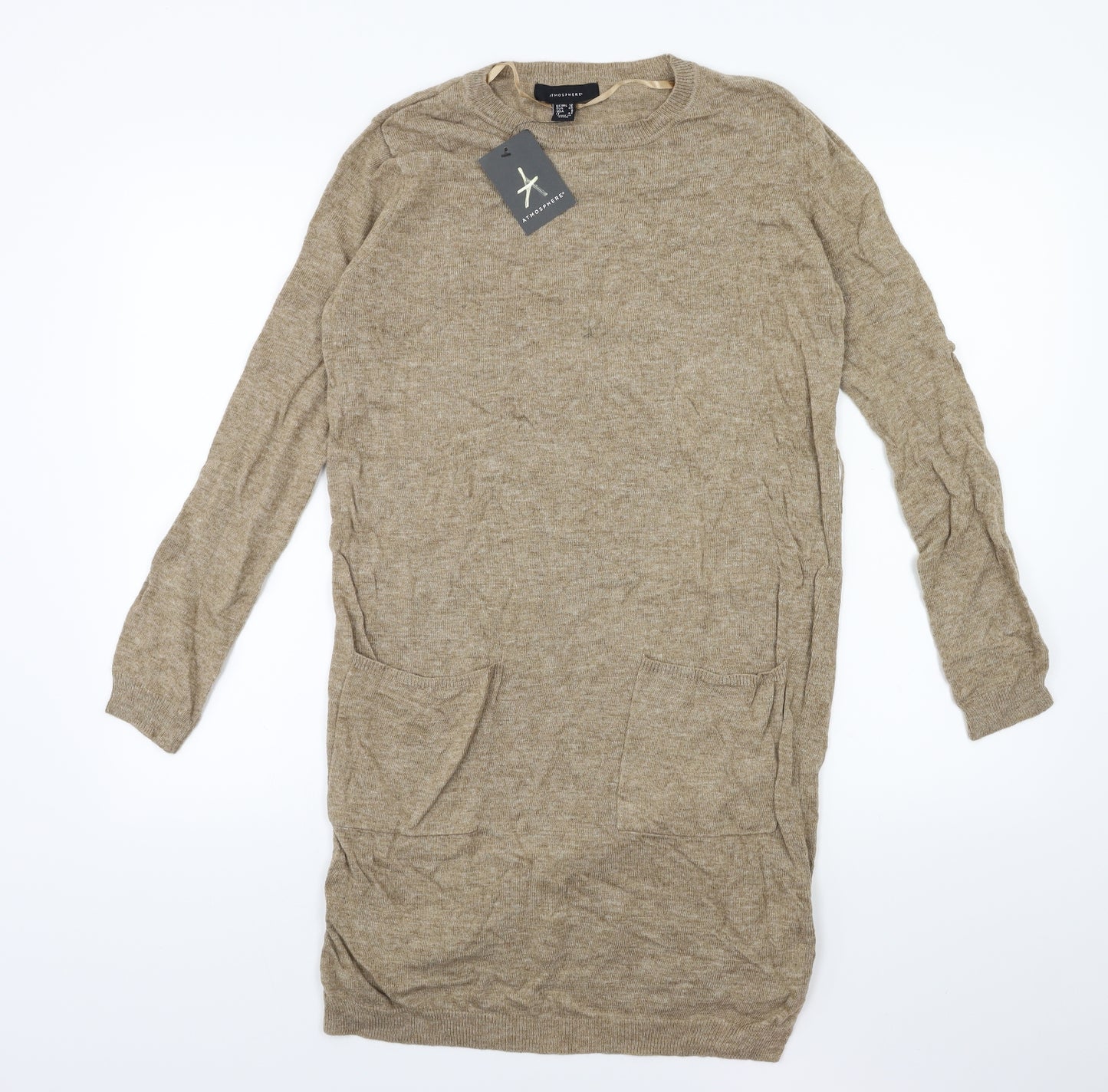 Atmosphere Womens Brown  Knit Jumper Dress  Size 12