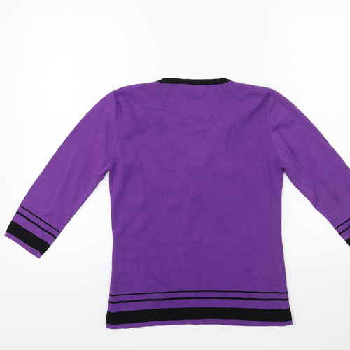 Casamia  Womens Purple  Knit Pullover Jumper Size S