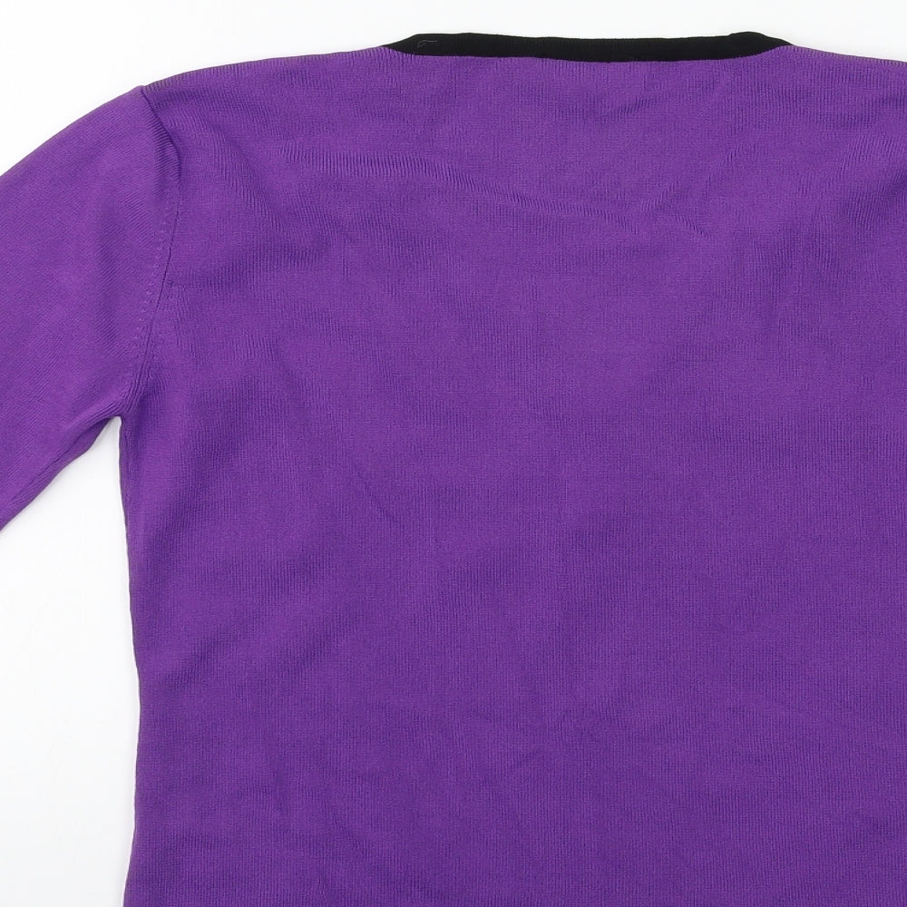Casamia  Womens Purple  Knit Pullover Jumper Size S