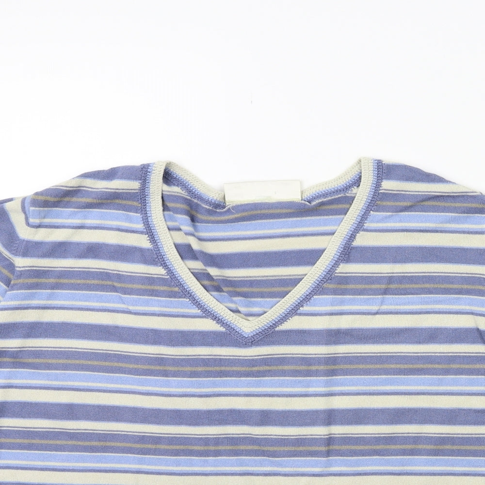 Ann Harvey Womens Blue Striped  Pullover Jumper Size 22