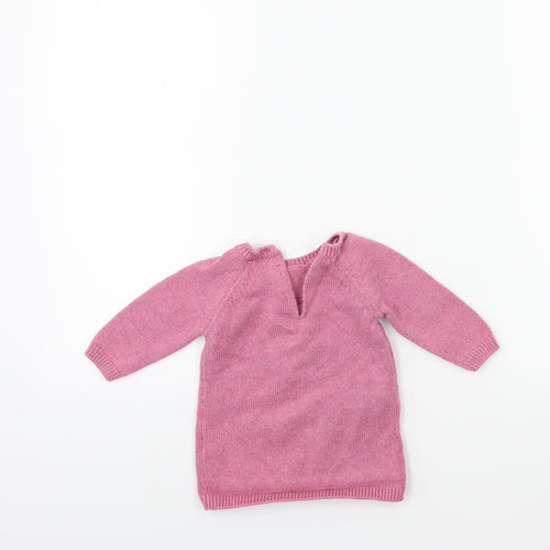 NEXT Baby Pink  Knit Pullover Jumper Size 0-3 Months  - Rabbit