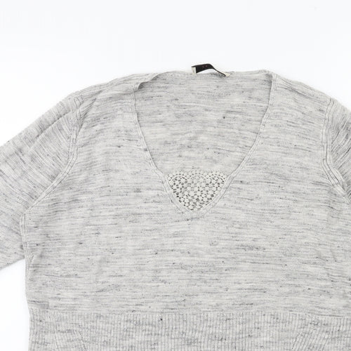 Marks and Spencer Womens Grey  Knit Pullover Jumper Size 14