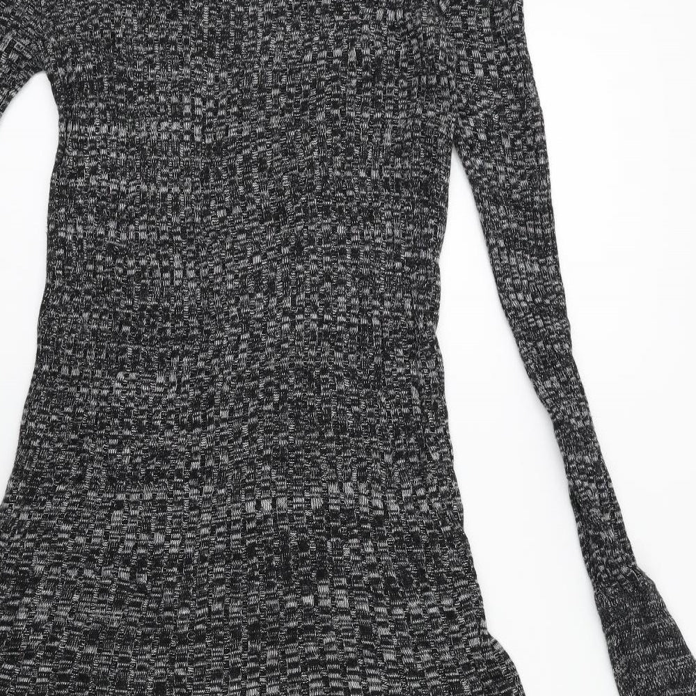 TU Womens Black  Knit Jumper Dress  Size 12