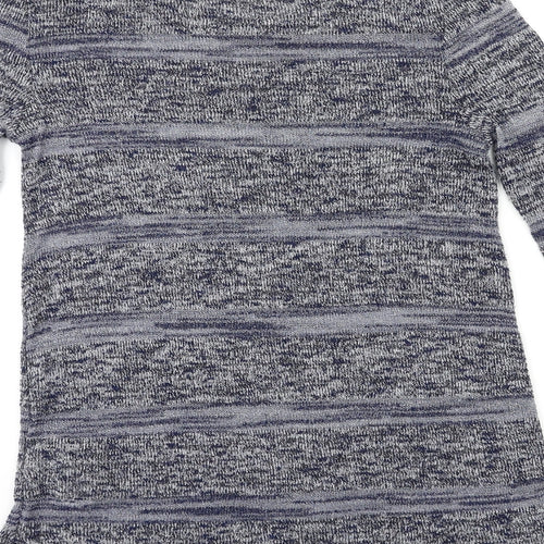 New Look Womens Blue Striped Knit Pullover Jumper Size 10