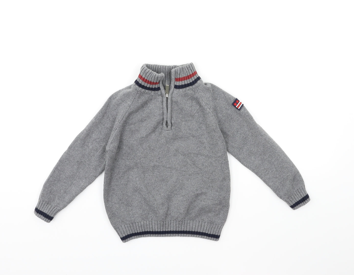 Preworn Boys Grey   Pullover Jumper Size 5 Years