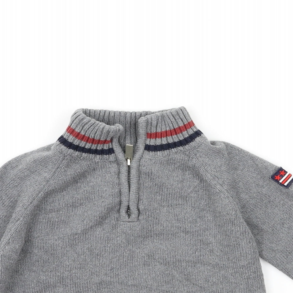 Preworn Boys Grey   Pullover Jumper Size 5 Years