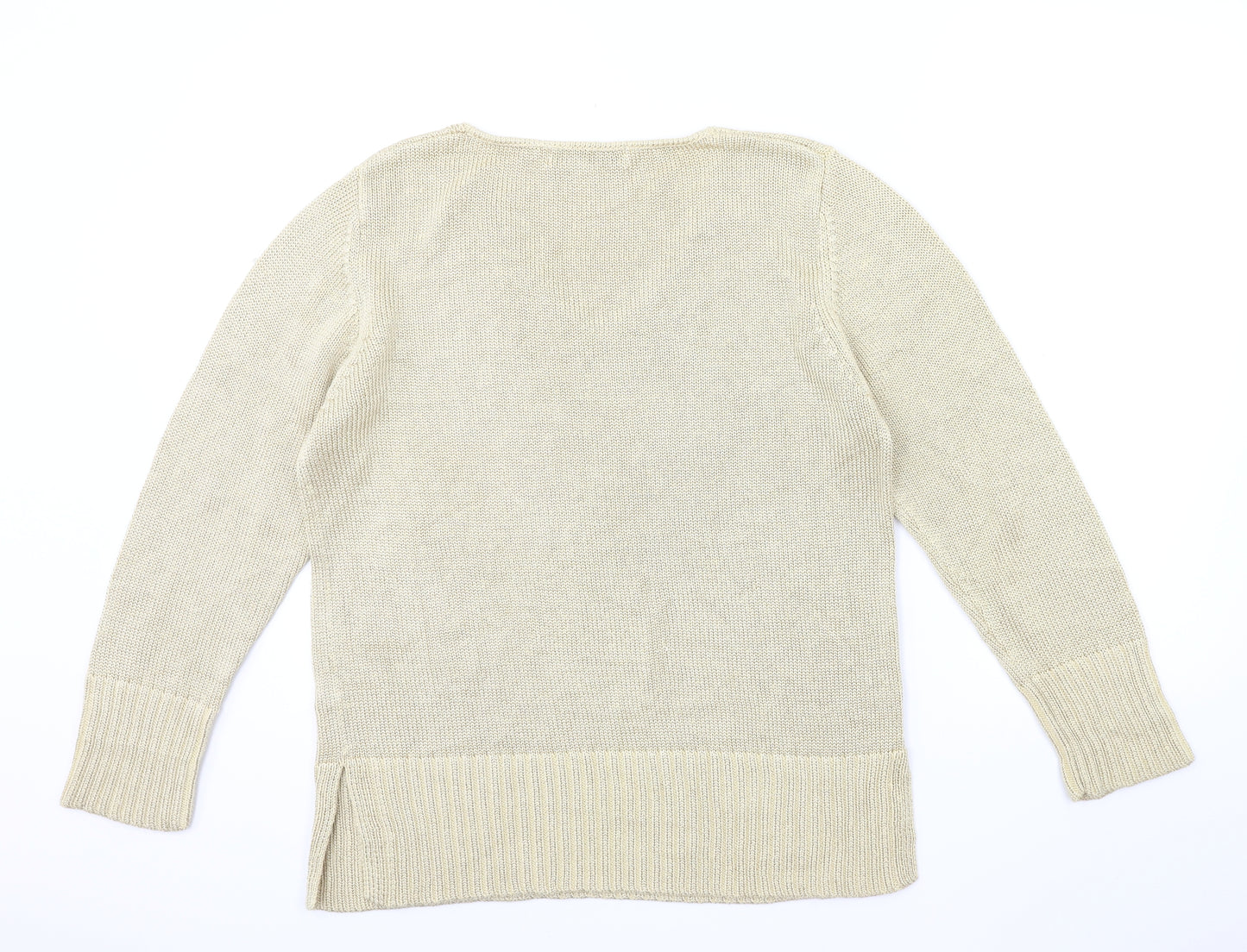 Element Womens Gold  Knit Pullover Jumper Size 16