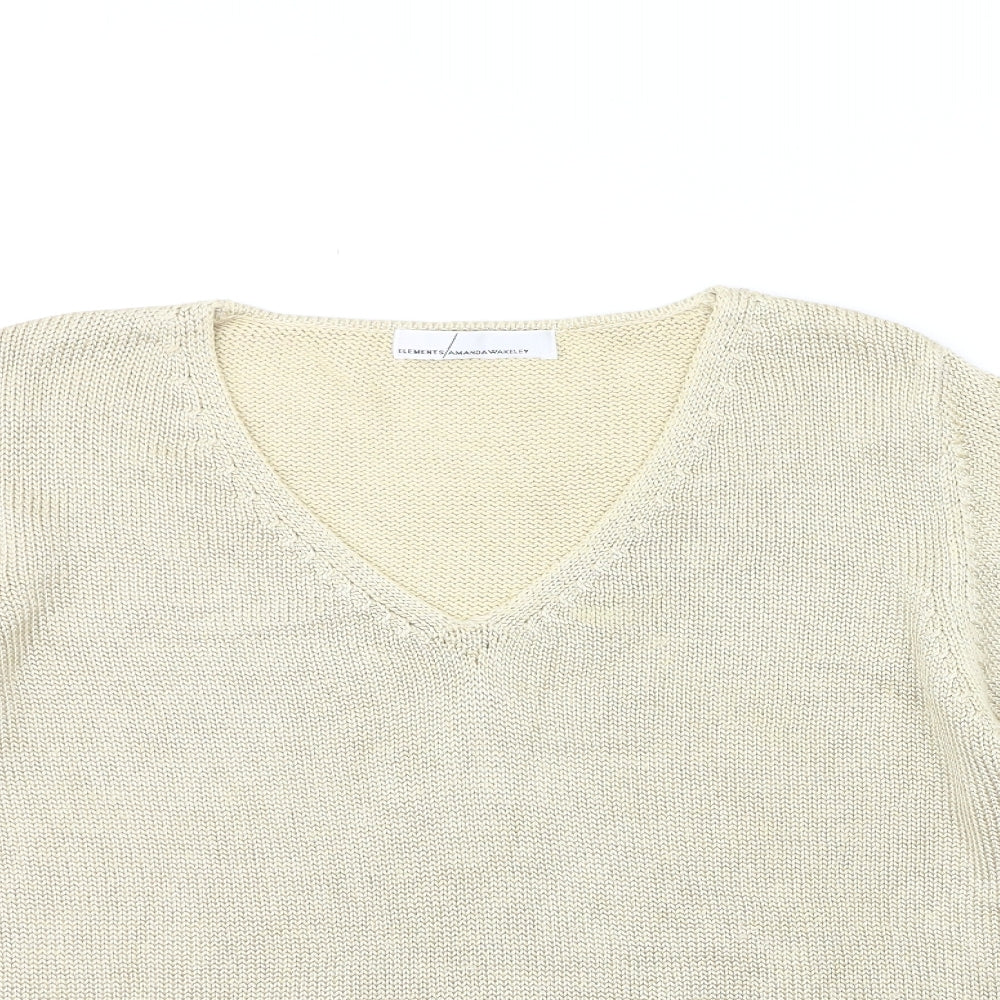 Element Womens Gold  Knit Pullover Jumper Size 16