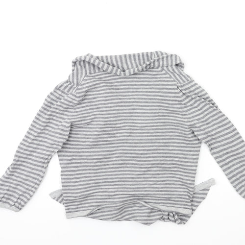 Atmosphere Womens Grey Striped Knit Cardigan Jumper Size 8