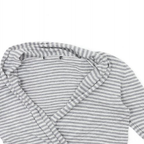 Atmosphere Womens Grey Striped Knit Cardigan Jumper Size 8