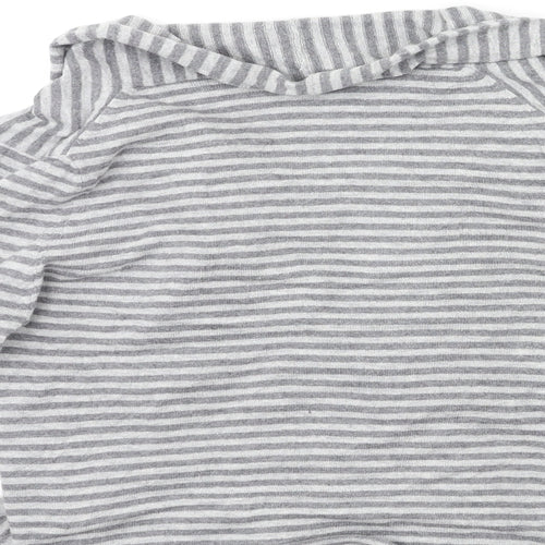 Atmosphere Womens Grey Striped Knit Cardigan Jumper Size 8