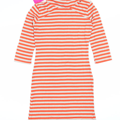 Huff & Dee Womens Orange Striped Jersey Bodycon  Size S