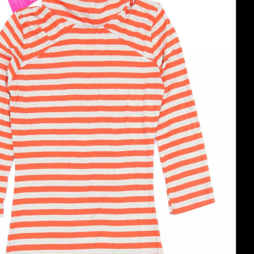 Huff & Dee Womens Orange Striped Jersey Bodycon  Size S