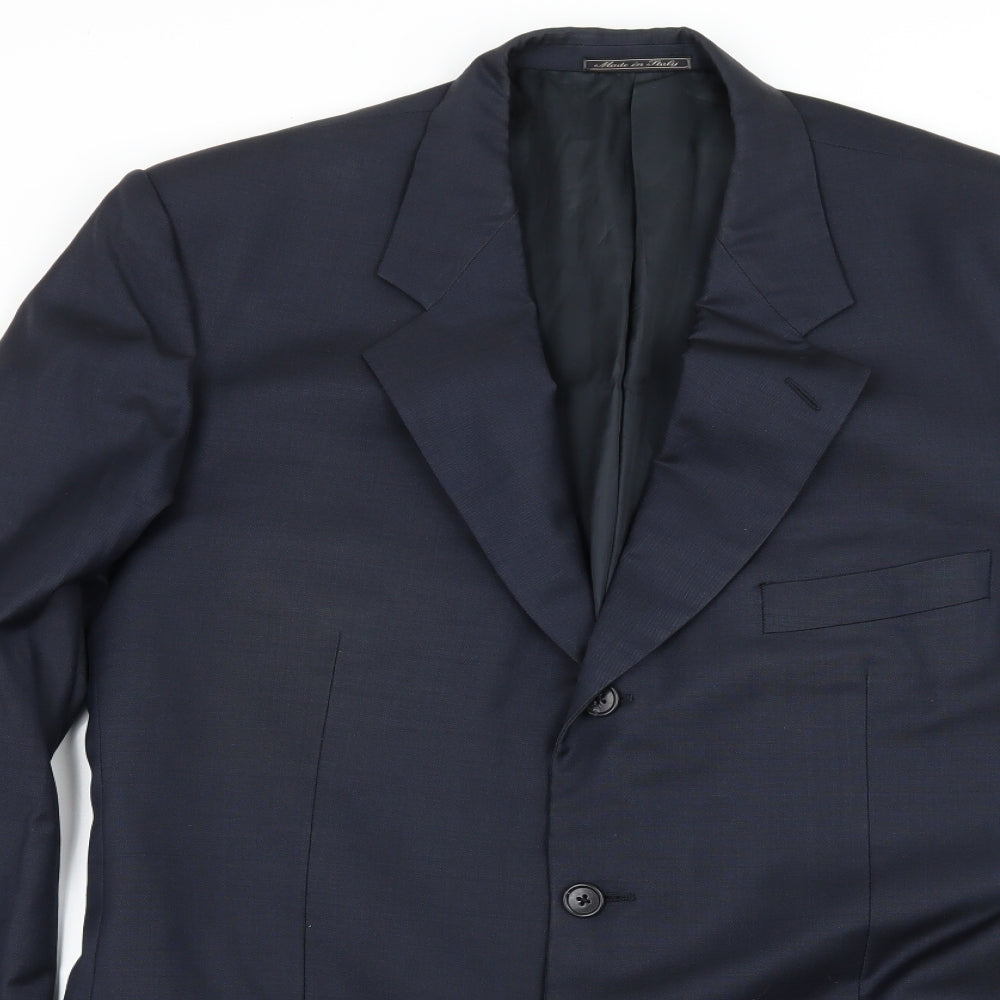 Corneliani Mens Blue Striped  Jacket Suit Jacket Size L
