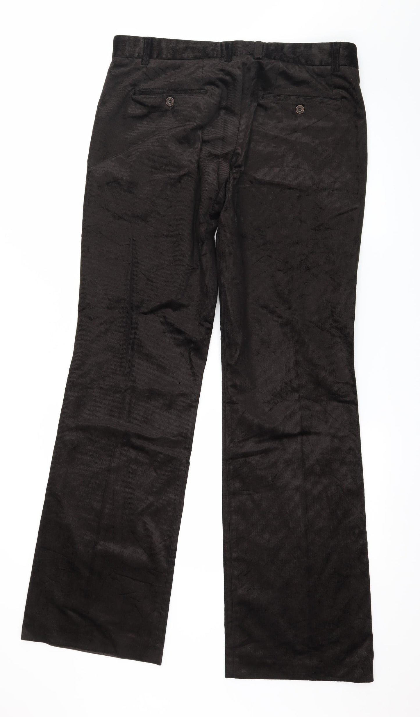 Bruuns Bazaar Womens Black  Corduroy Trousers  Size 34 in L33 in