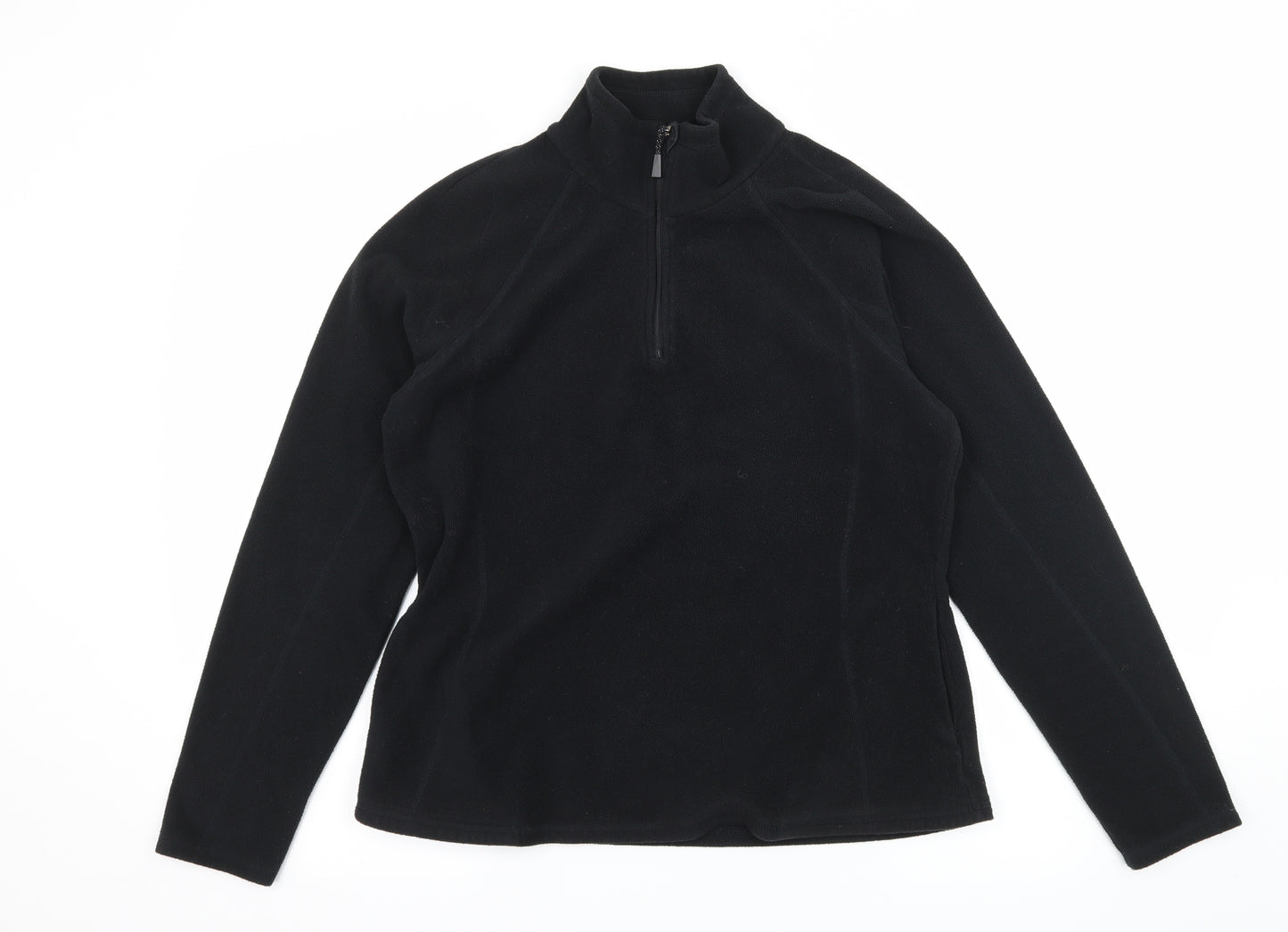 Marks and Spencer Womens Black  Fleece Pullover Sweatshirt Size 12