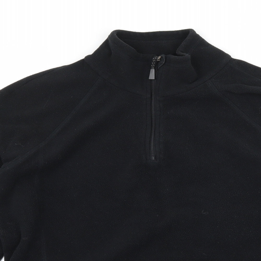 Marks and Spencer Womens Black  Fleece Pullover Sweatshirt Size 12