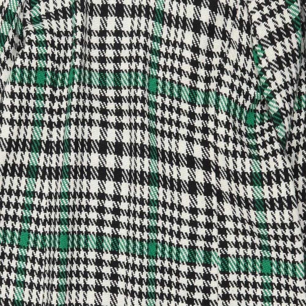 Papaya Womens Ivory Houndstooth  Overcoat Coat Size 16