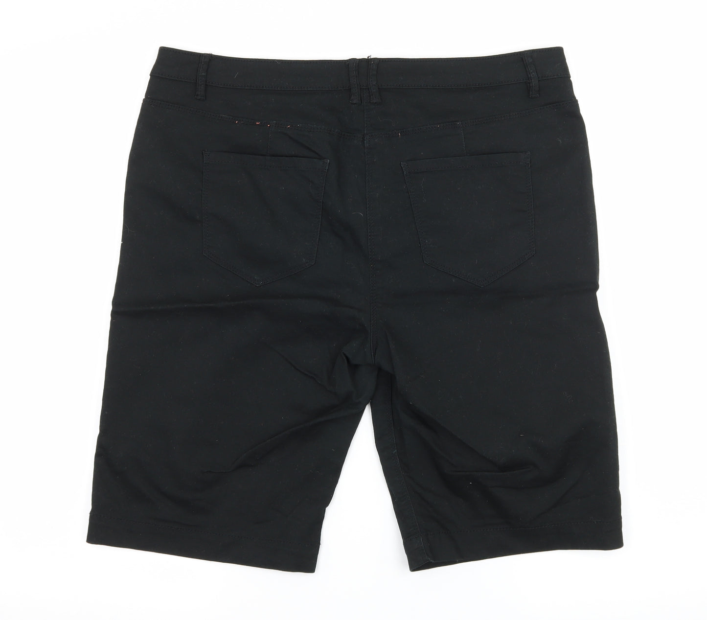 George Womens Black  Denim Bermuda Shorts Size 16