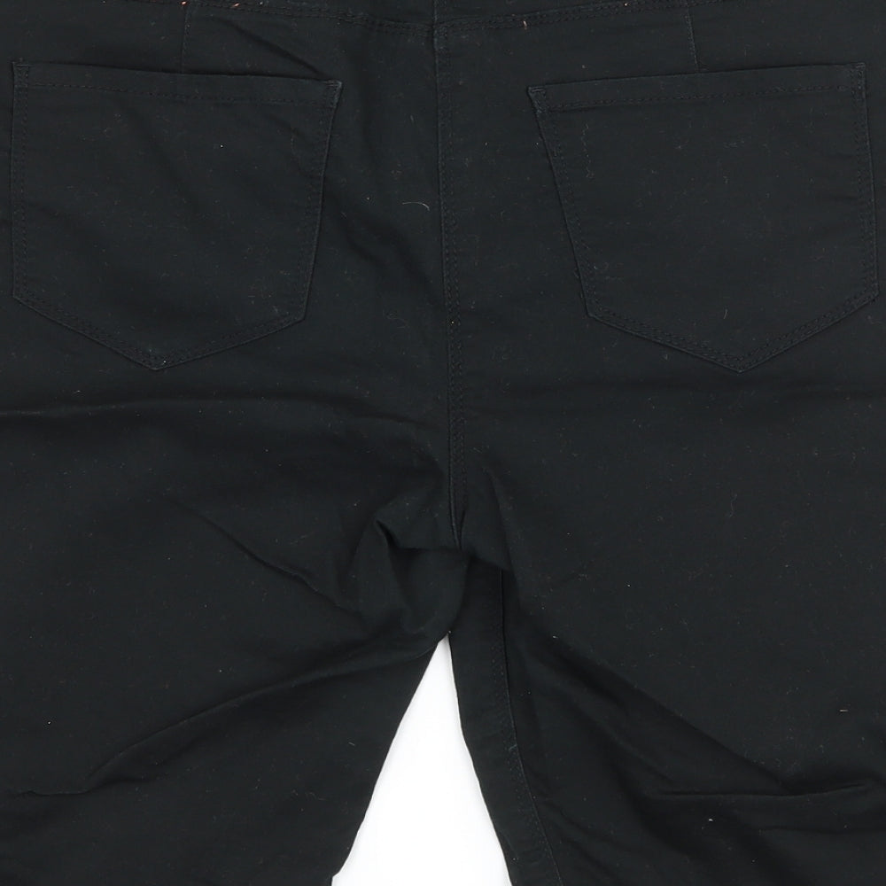 George Womens Black  Denim Bermuda Shorts Size 16