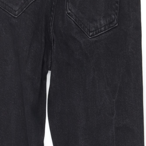 H&M Womens Black  Denim Straight Jeans Size 12 L27 in