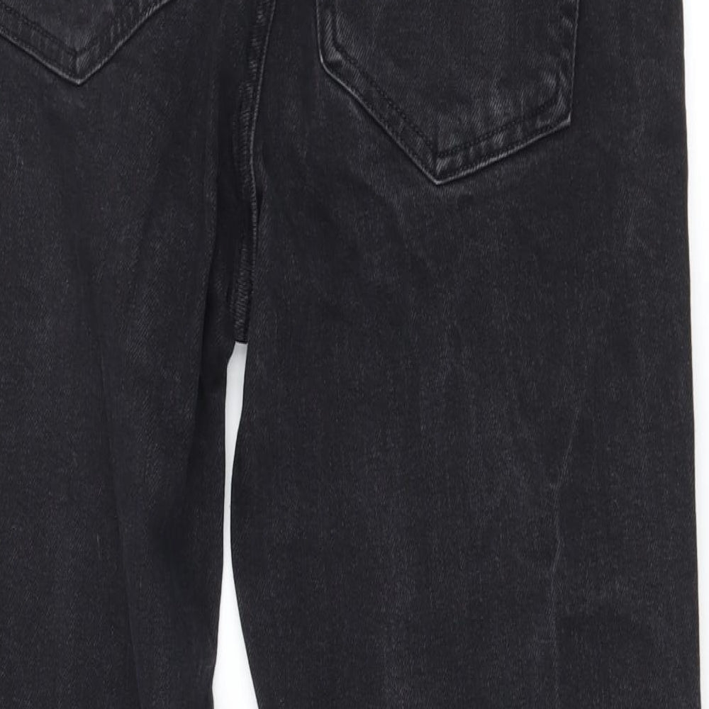 H&M Womens Black  Denim Straight Jeans Size 12 L27 in