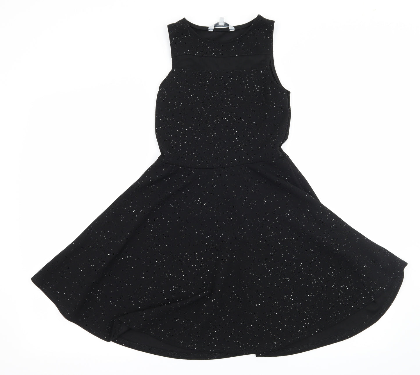 Miss E-vie Girls Black  Jersey Skater Dress  Size 11-12 Years