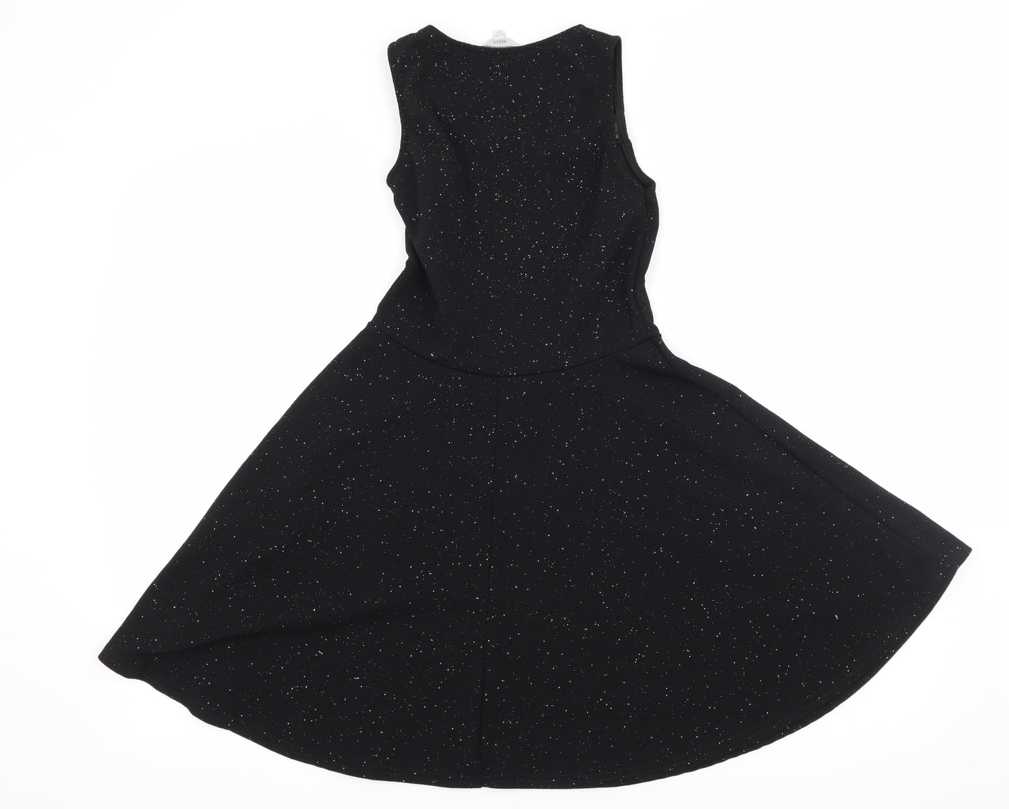Miss E-vie Girls Black  Jersey Skater Dress  Size 11-12 Years