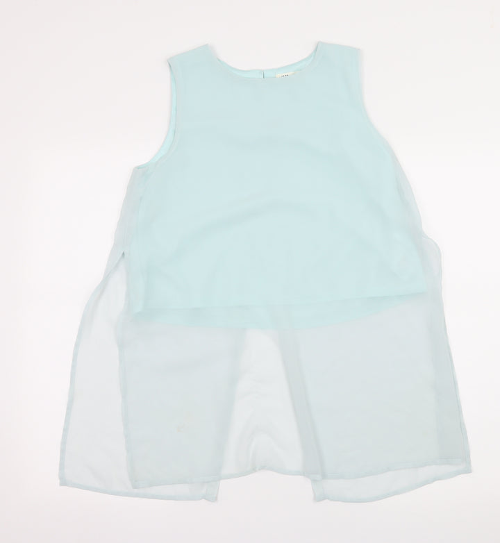 H&M Girls Blue Chiffon Basic Blouse Size 14 Years