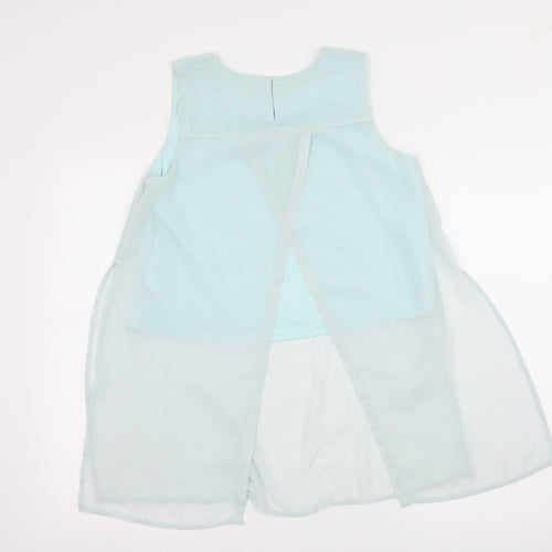 H&M Girls Blue  Chiffon Basic Blouse Size 14 Years