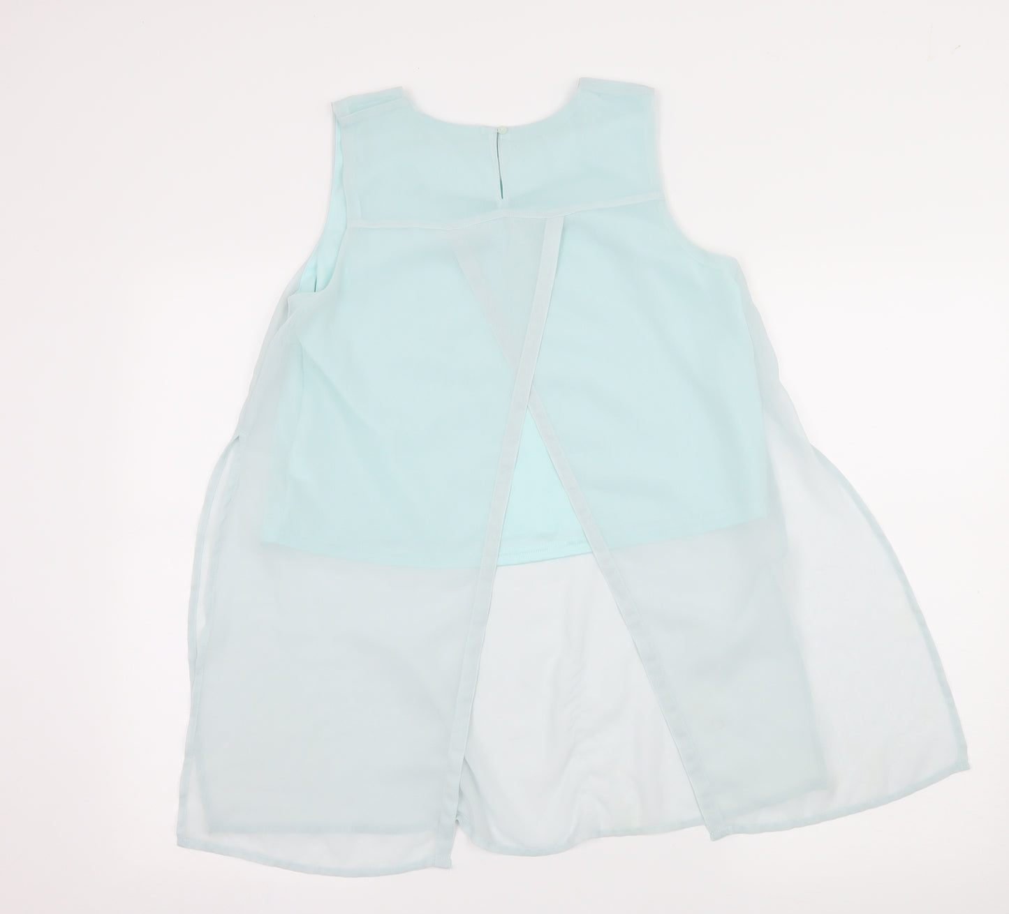 H&M Girls Blue  Chiffon Basic Blouse Size 14 Years