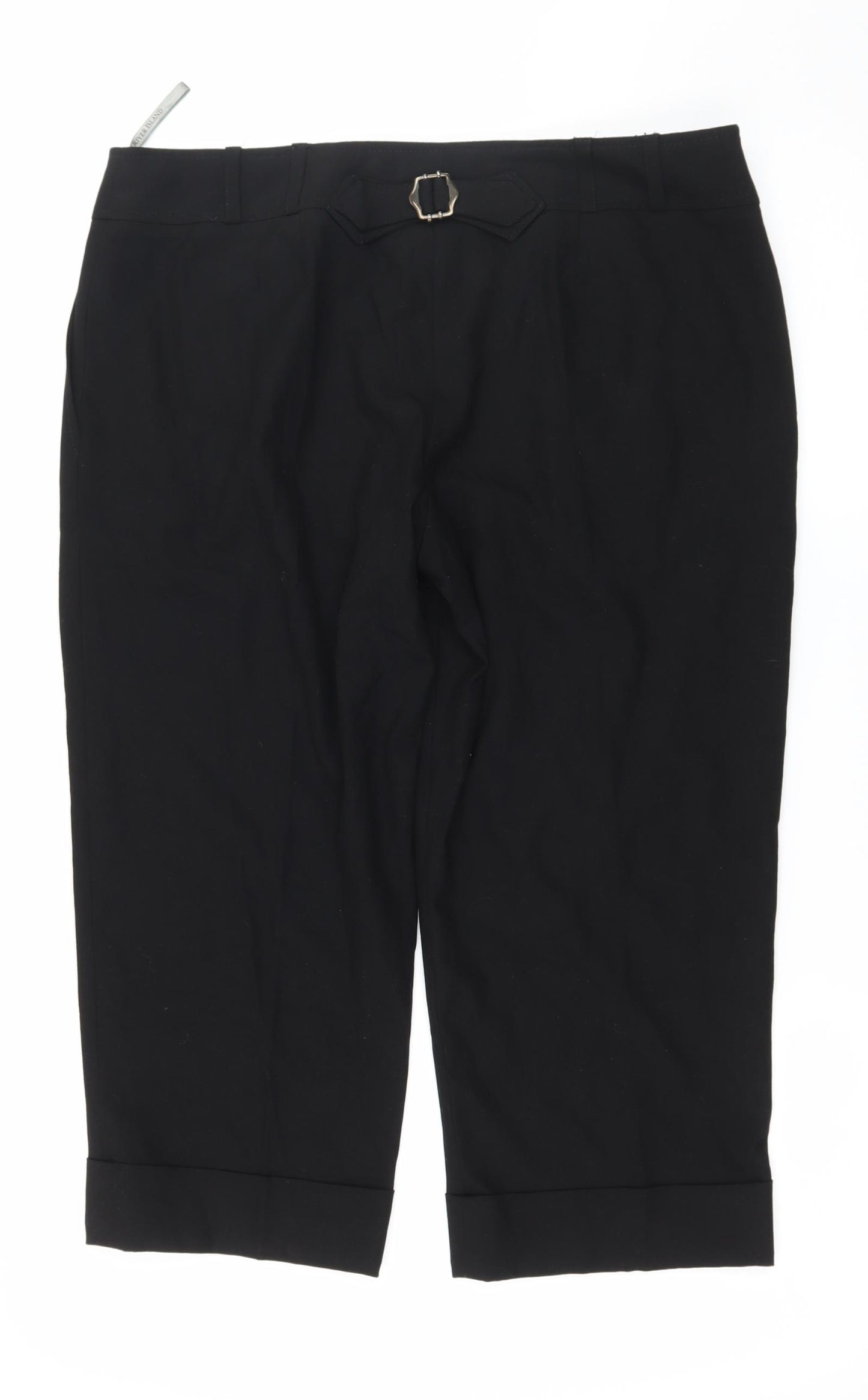 River Island Womens Black   Cropped Trousers Size 14 L20 in
