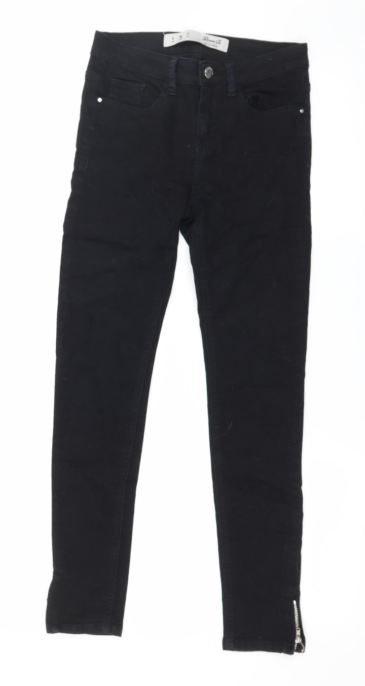 Denim & Co. Womens Black  Denim Skinny Jeans Size 6 L25 in