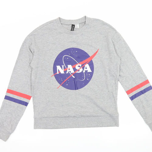 Divided by H&M Womens Grey  Jersey Pullover Sweatshirt Size XS  - NASA