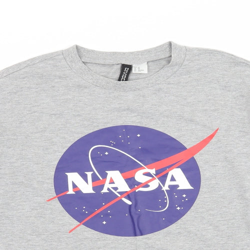 Divided by H&M Womens Grey  Jersey Pullover Sweatshirt Size XS  - NASA