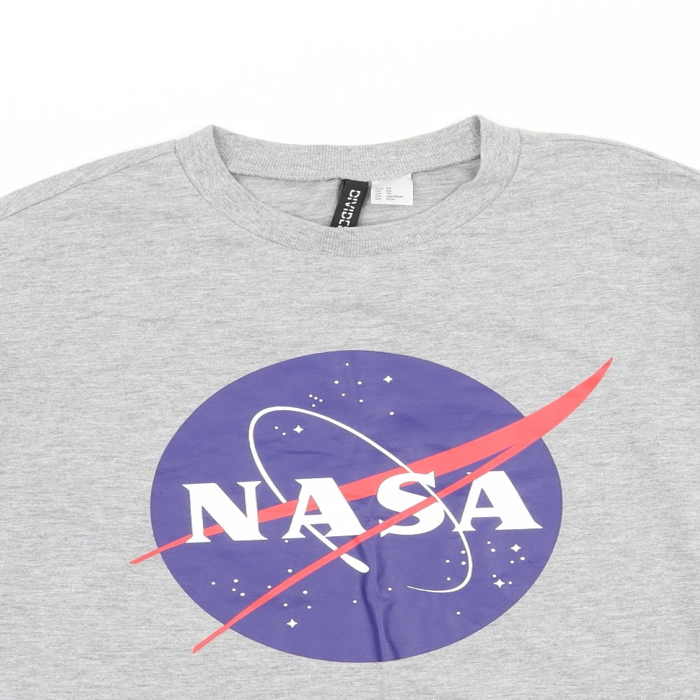 Divided by H&M Womens Grey  Jersey Pullover Sweatshirt Size XS  - NASA