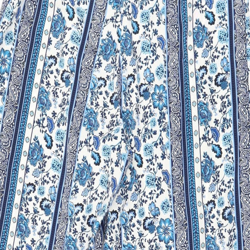 Divided by H&M Womens Blue Paisley  Trousers  Size 8 L20 in
