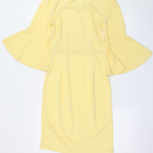 Collection London Womens Yellow  Jersey A-Line  Size 8