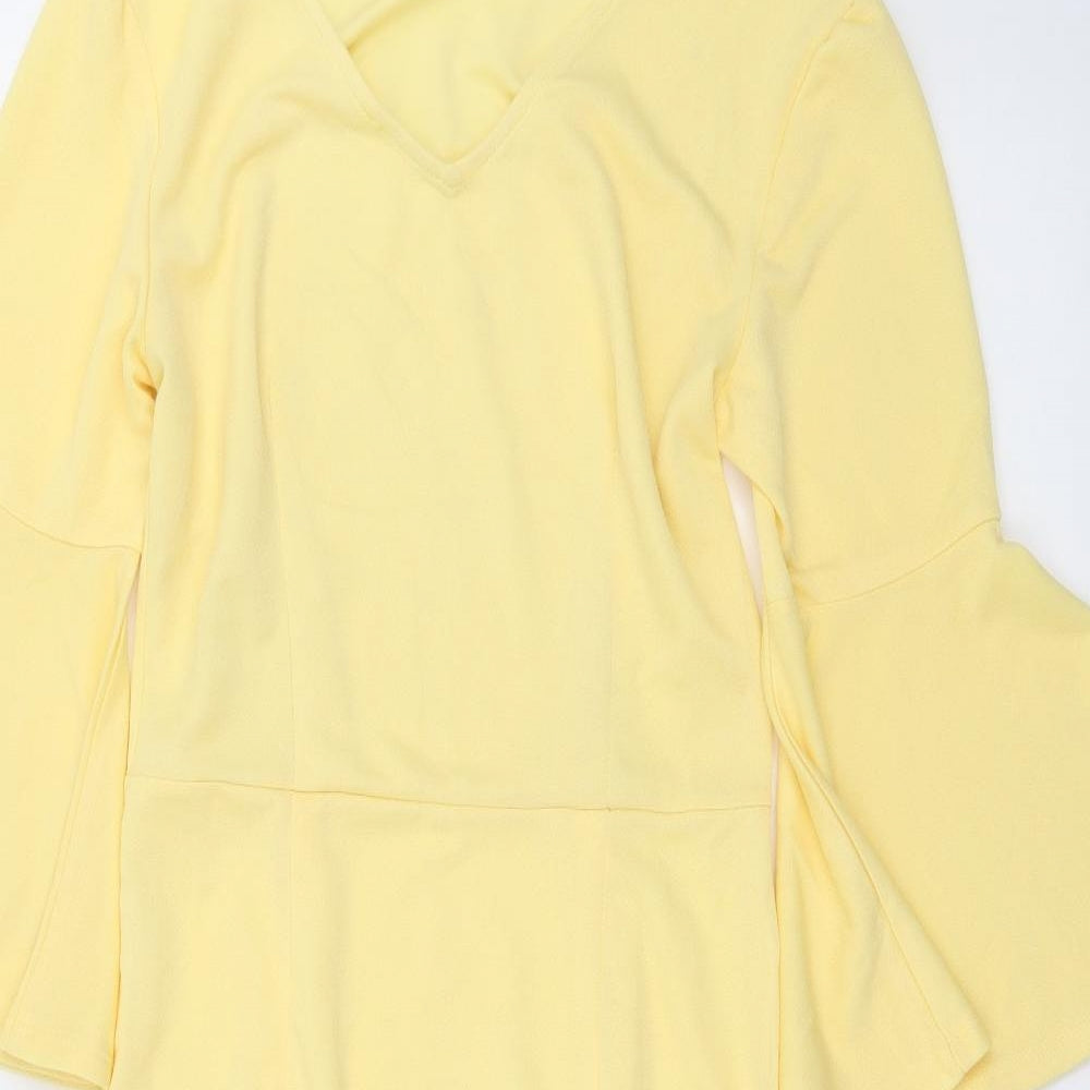Collection London Womens Yellow  Jersey A-Line  Size 8