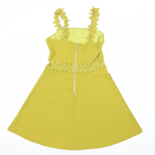 Luc-ce Womens Green   Skater Dress  Size S