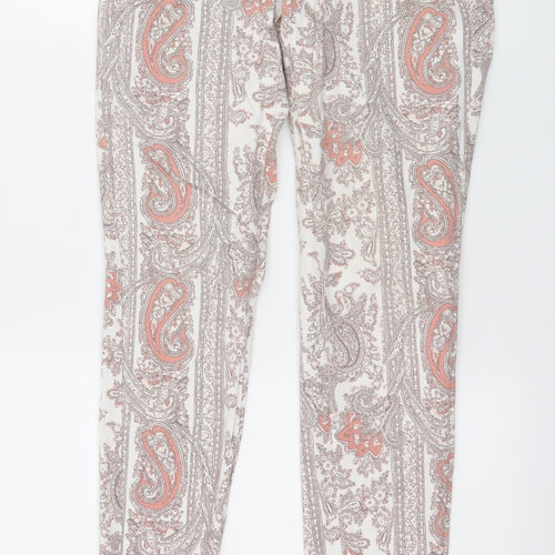 H&M Womens Multicoloured Paisley Denim Skinny Jeans Size 10 L30 in