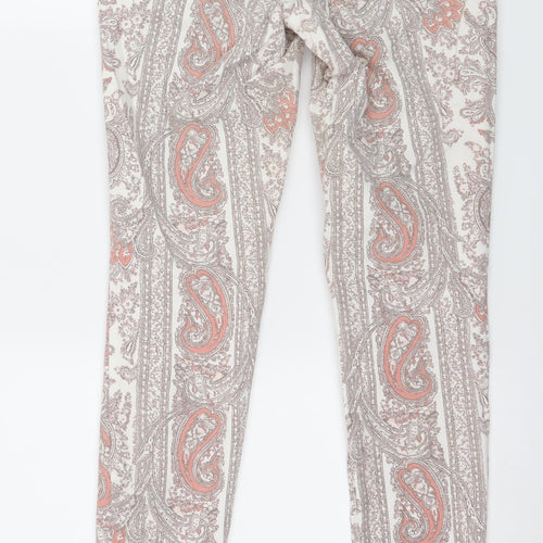 H&M Womens Multicoloured Paisley Denim Skinny Jeans Size 10 L30 in