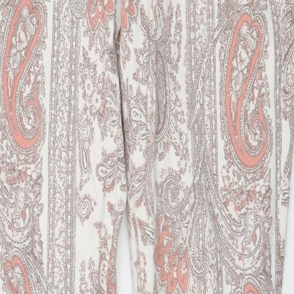 H&M Womens Multicoloured Paisley Denim Skinny Jeans Size 10 L30 in