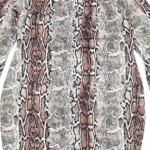 Body Flirt Womens Pink Animal Print  A-Line  Size 8